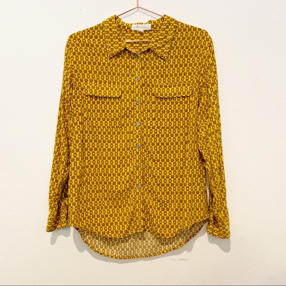 vince camuto yellow blouse